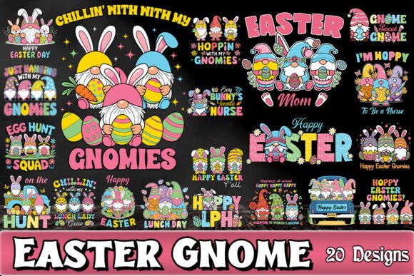 Easter Gnome SVG Bundle