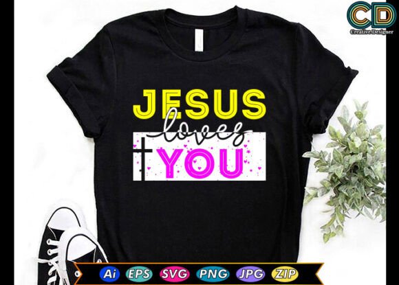 JESUS LOVES YOU Graphics for Crafts