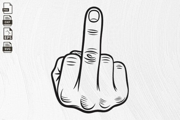 Middle Finger Funny Finger Svg for Graphics and Crafts