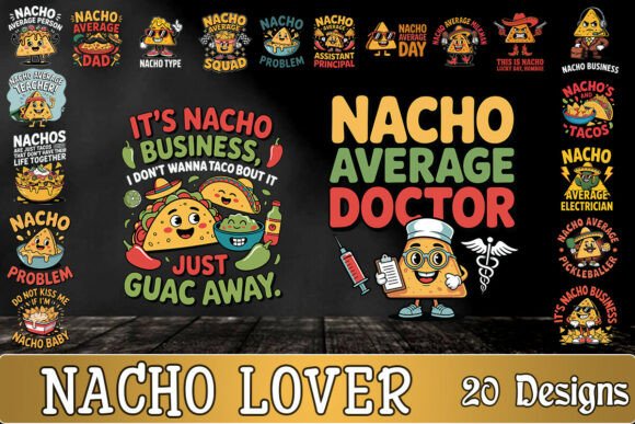 Nacho Lover SVG Bundle Graphics for Crafts