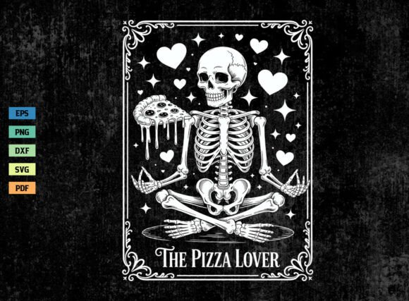 The Pizza Lover Funny Skeleton SVG PNG for Crafts and Graphics