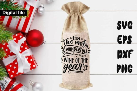 Wine Bag Svg for Crafts and Graphics